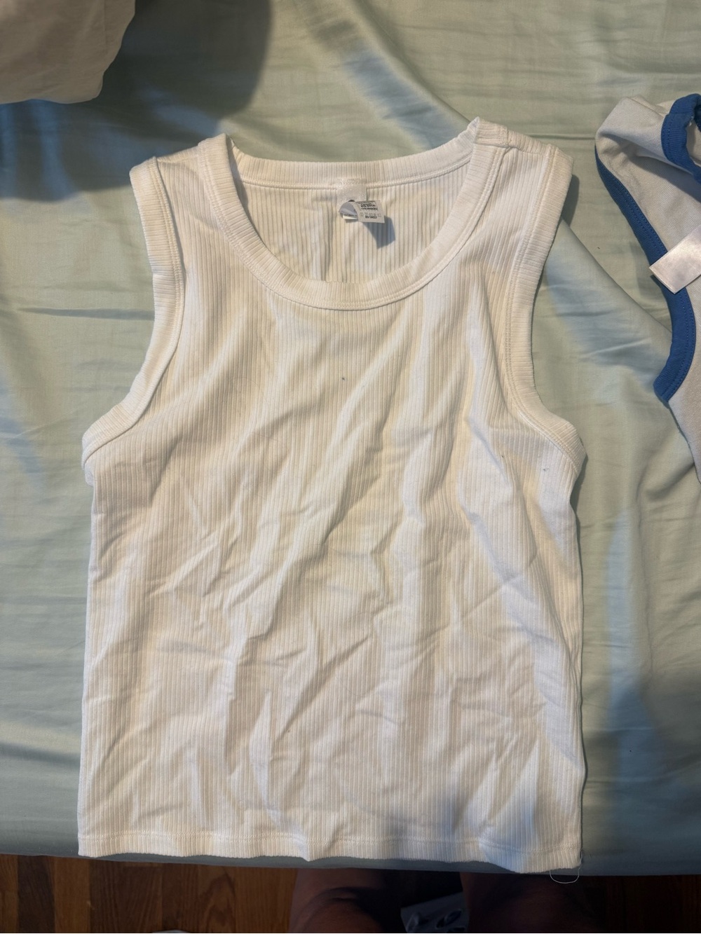 Yogalicious White Ribbed Tank Top